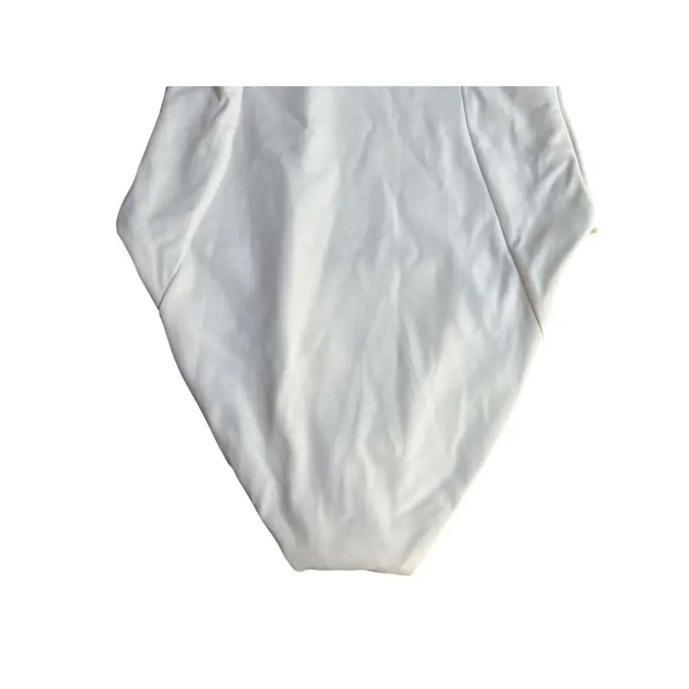 Beach Riot Women's Dina One Piece Swimsuit White Size XS MISSING BUCKLE 304364